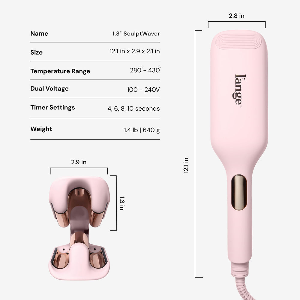 L'ANGE HAIR digital heat control glowing to show adjustable temperatures for tailored styling