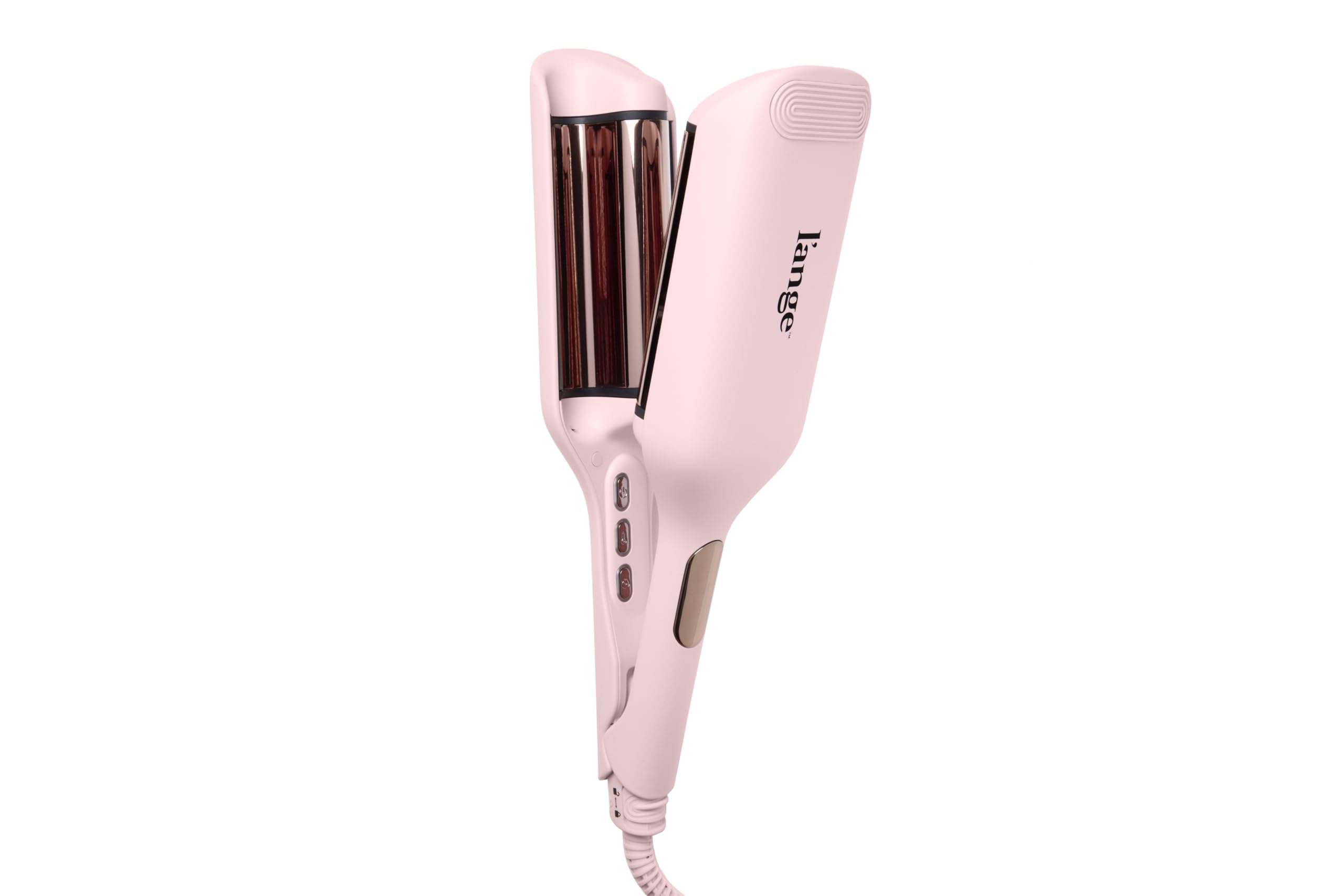 L'ANGE HAIR SculptWaver front view showing blush finish and ergonomic shape, visually appealing and user-friendly