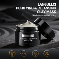 LANGULLCI open jar close-up of creamy kaolin texture for easy spreadability