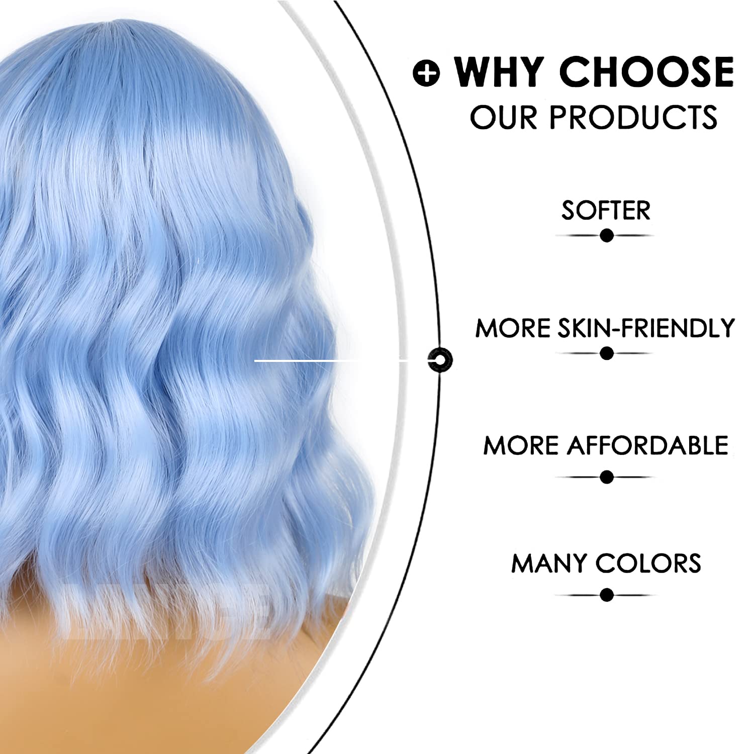 LANICE close-up of synthetic fiber texture for realistic, soft touch