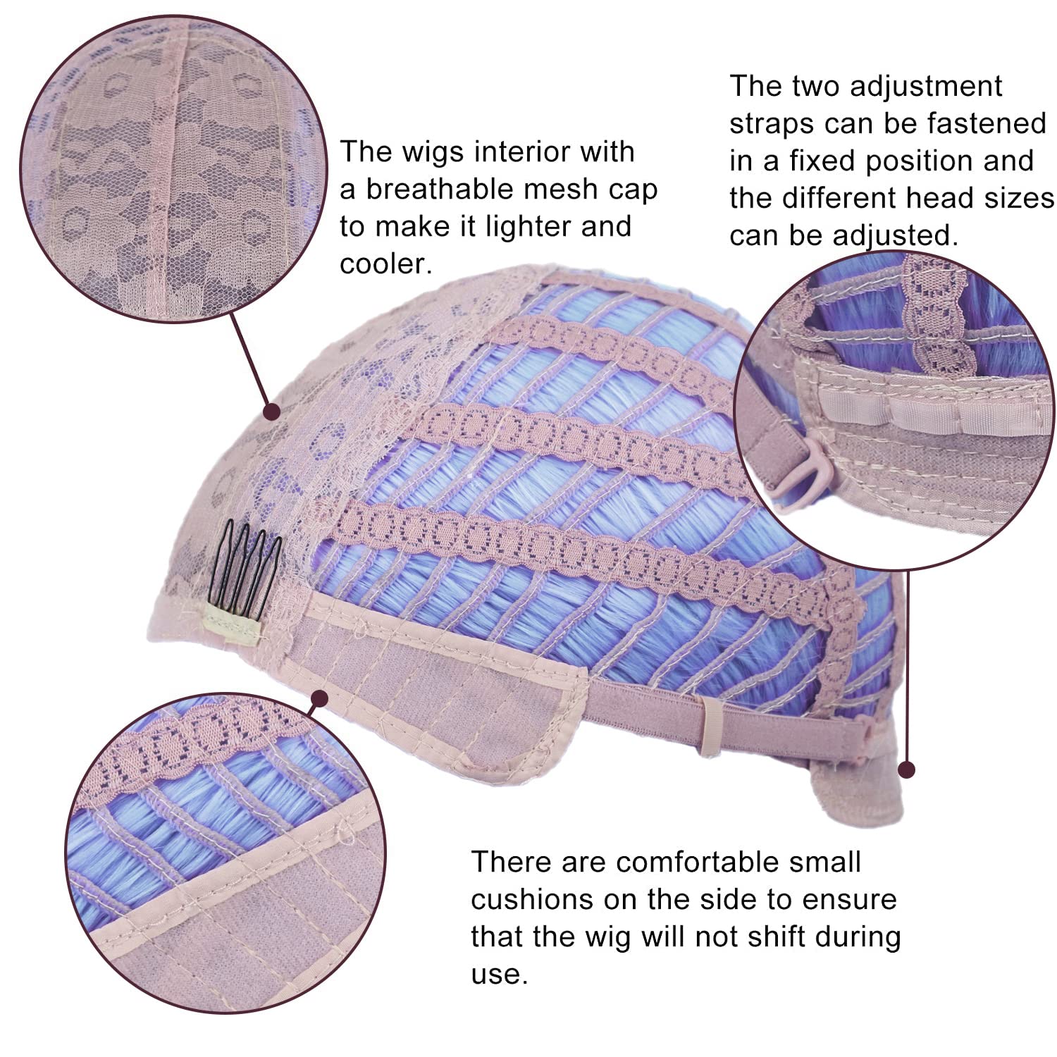LANICE packaging with included wig cap for secure, ready-to-wear convenience