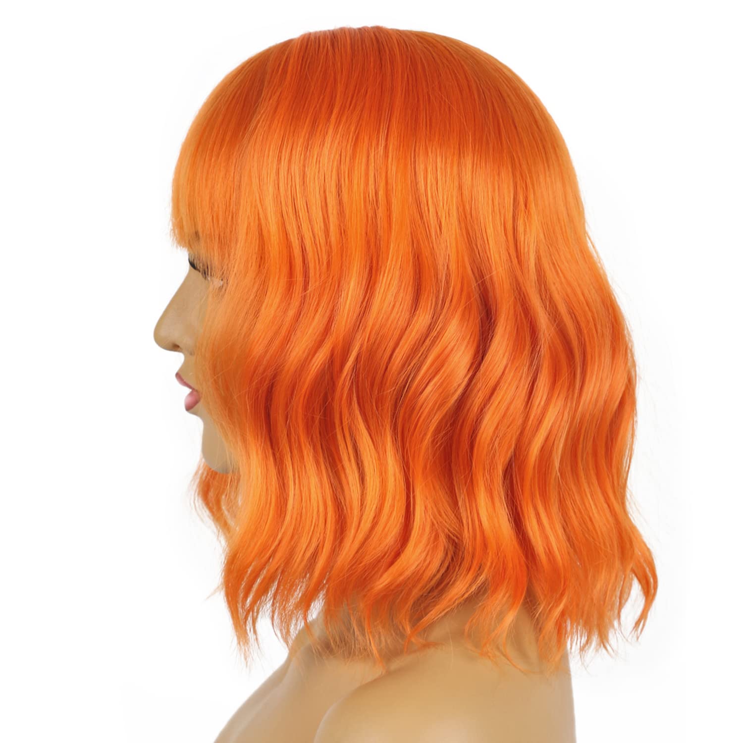 LANICE side profile with bangs displays shoulder-length cut benefit flattering silhouette