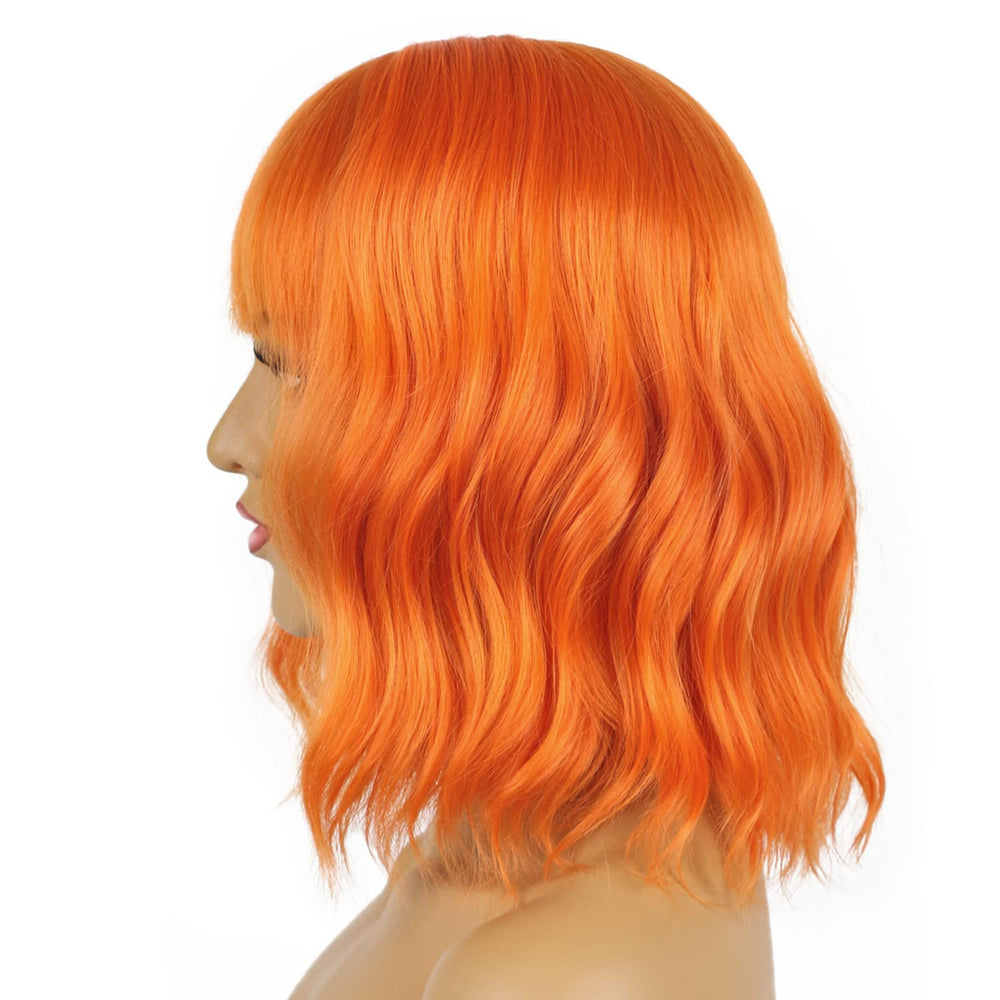 LANICE side profile with bangs displays shoulder-length cut benefit flattering silhouette