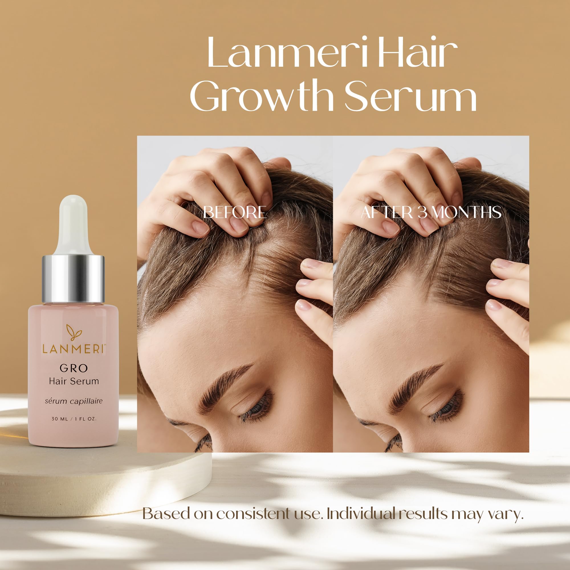 Lanmeri dropper with serum texture showing lightweight absorbent formula