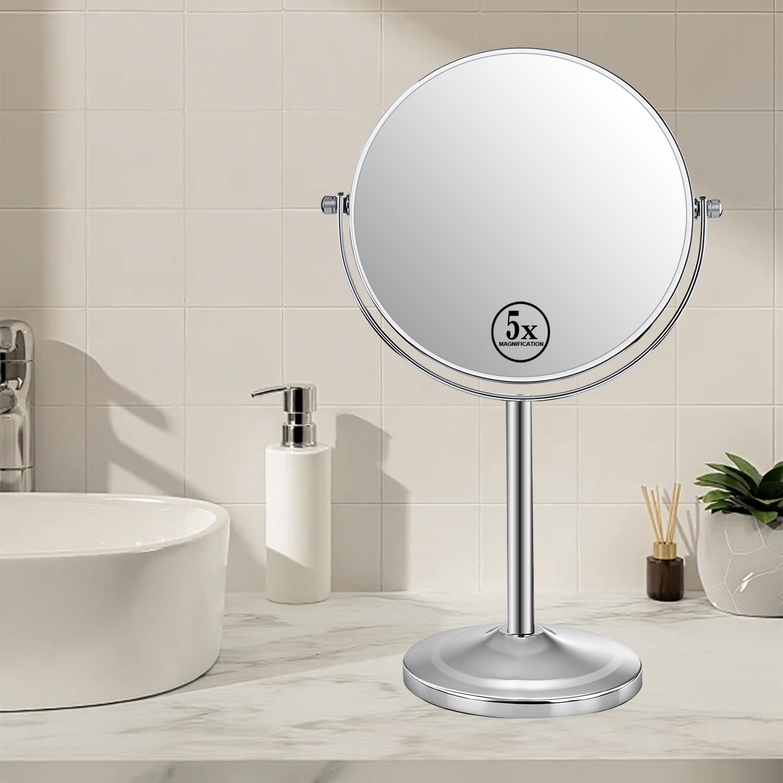 LANSI next to hand showing 7-inch scale for portable convenience