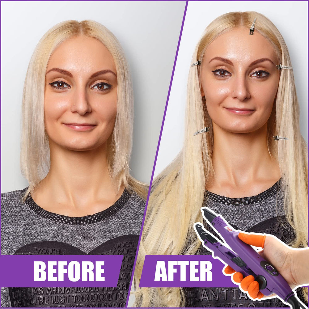 Lanties iron bonding a K-tip extension demonstrating quick fusion benefit