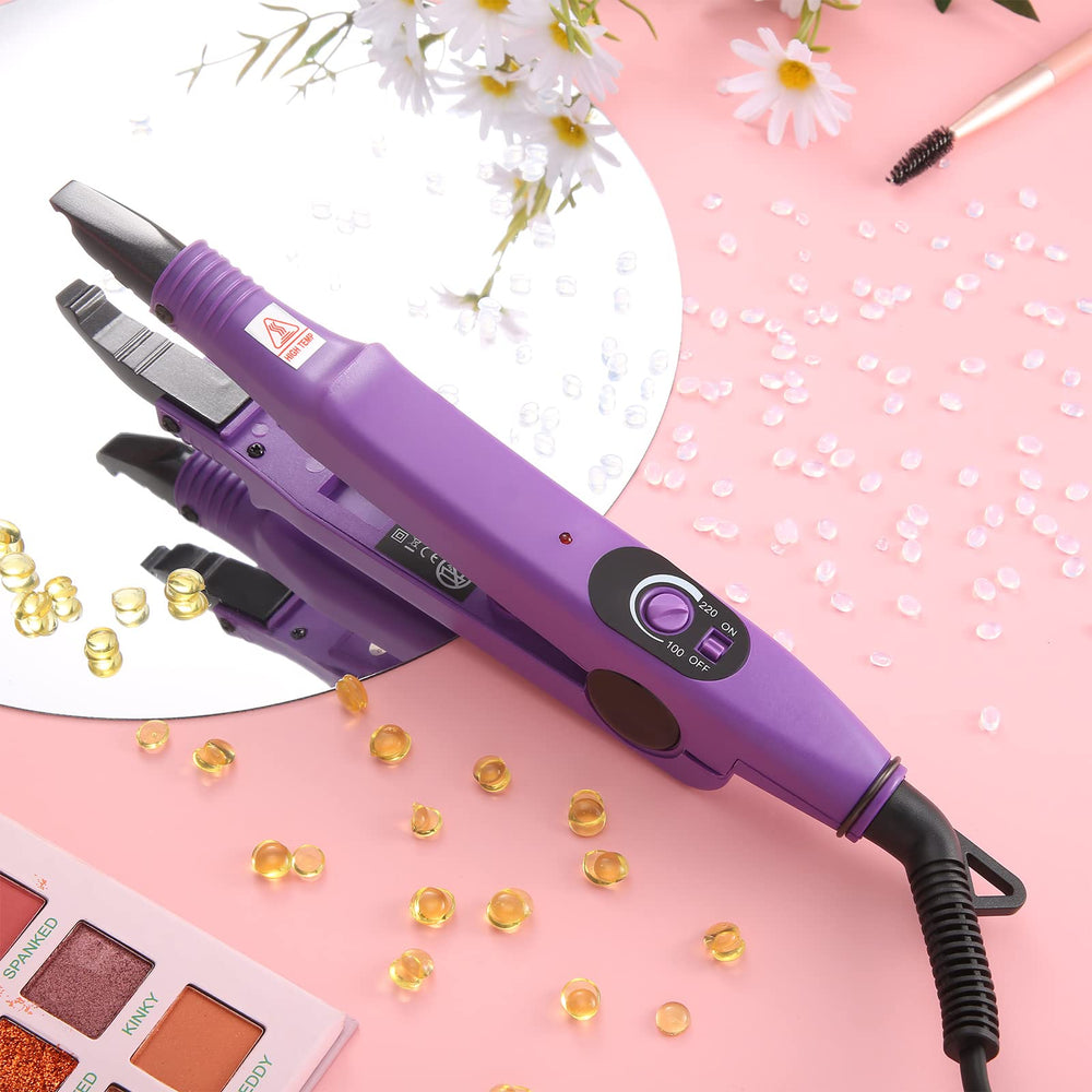 Lanties tool and parts in a beauty bag showing on-the-go styling benefit
