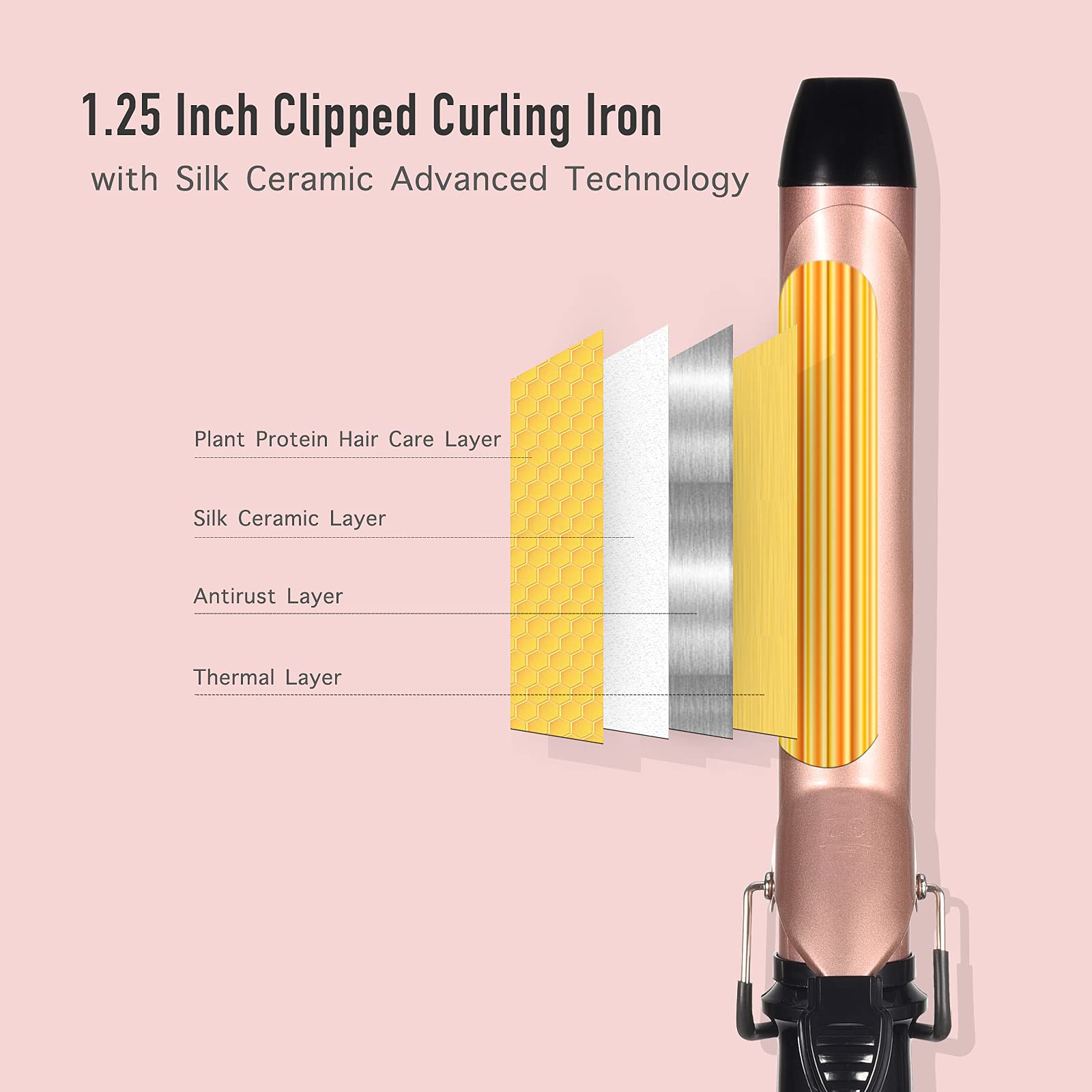 LANVIER clamp and tip detail enabling secure grip and precise styling