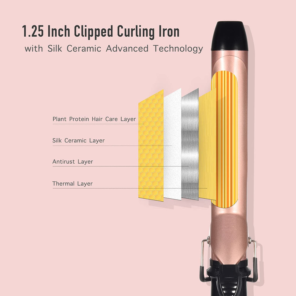 LANVIER clamp and tip detail enabling secure grip and precise styling
