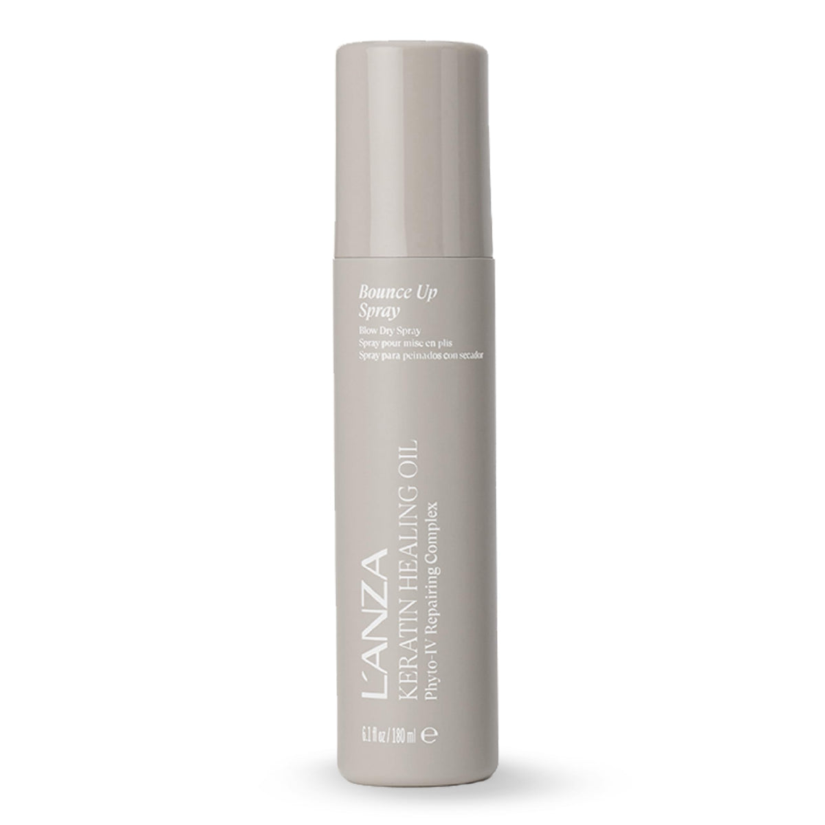 L’ANZA bottle front shot showing product and volume benefit