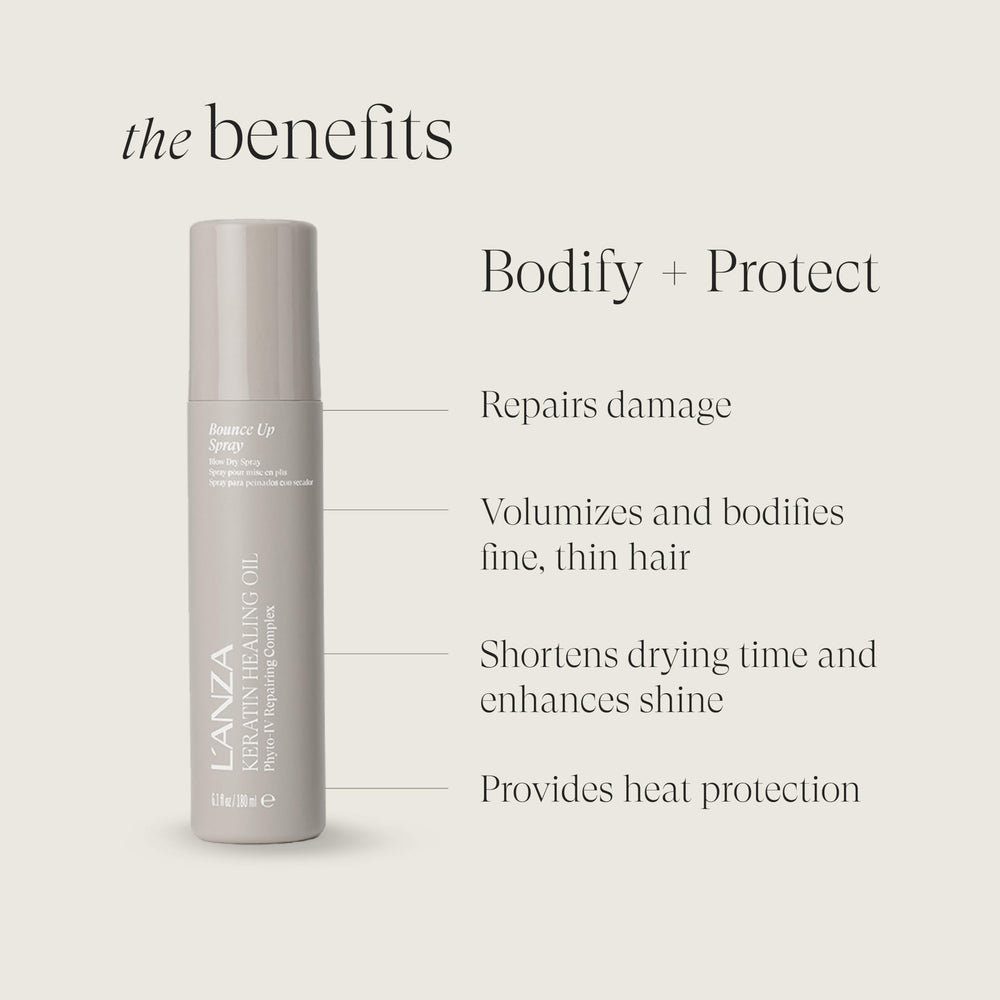 L’ANZA fine mist texture delivering lightweight coverage and lift benefit