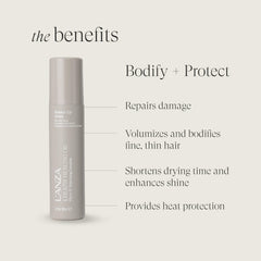 L’ANZA fine mist texture delivering lightweight coverage and lift benefit