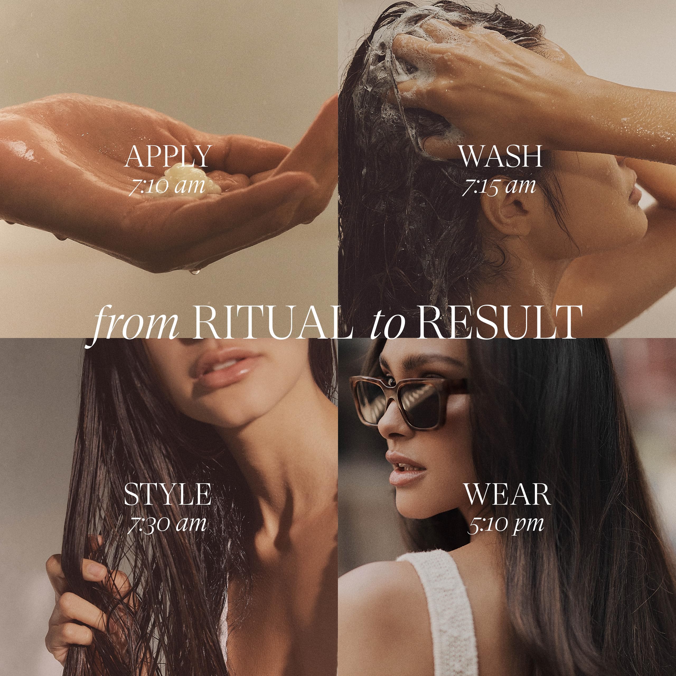 L’ANZA conditioner on hands demonstrating easy application benefit