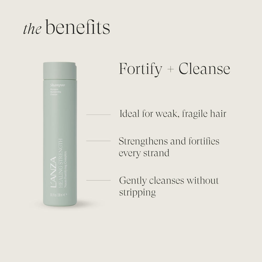 L’ANZA shampoo texture on hand illustrating gentle sulfate-free lather
