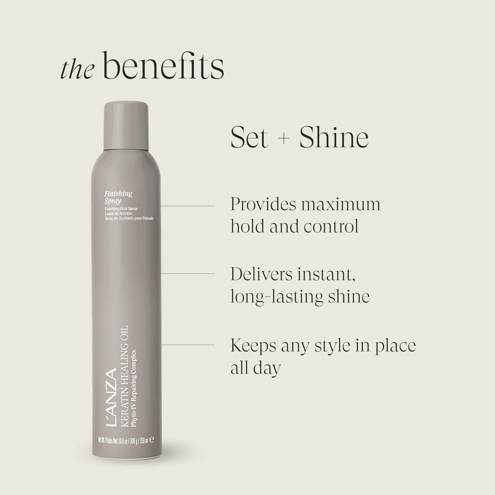 L’ANZA close-up label displaying keratin and natural oils benefit