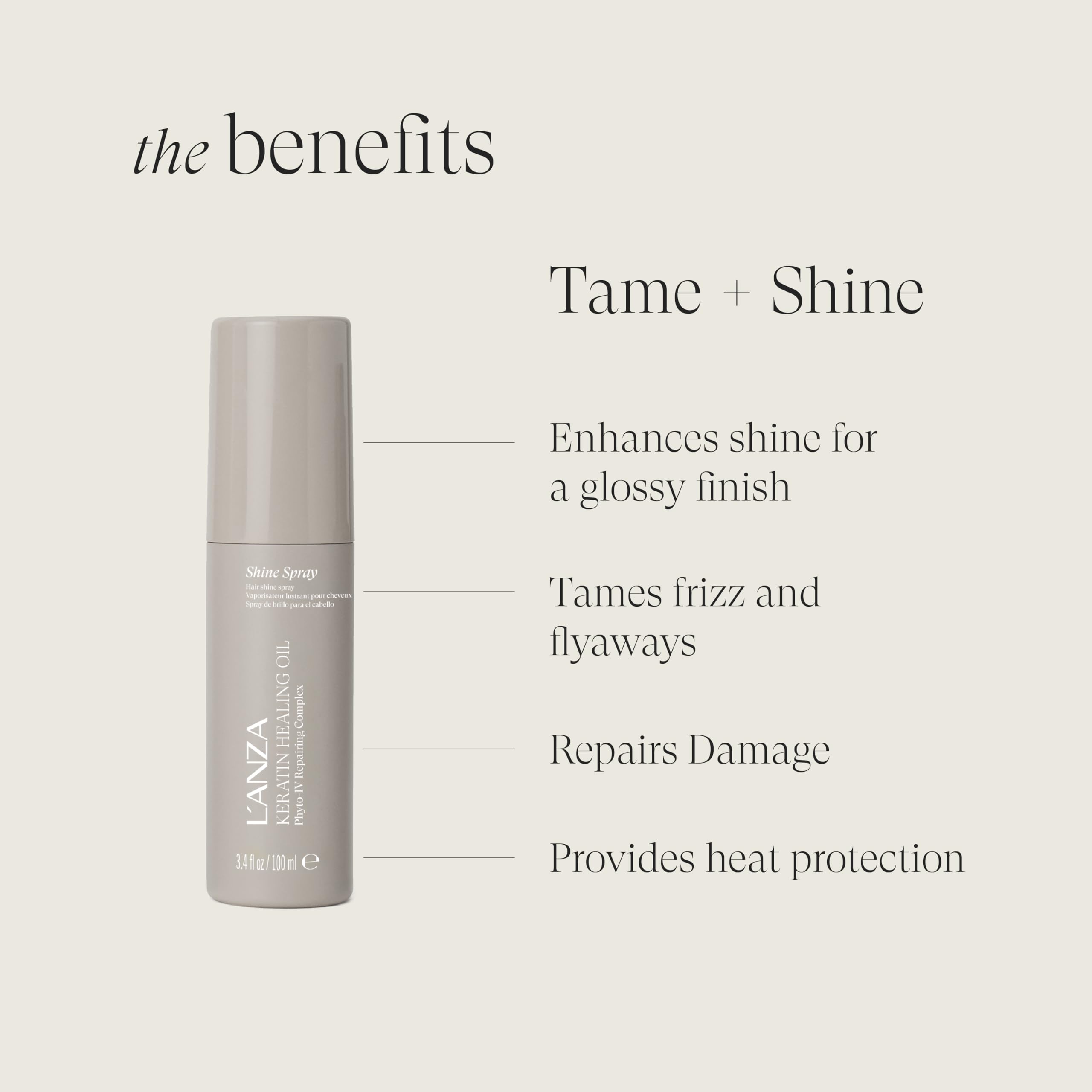 L’ANZA close-up of oil texture highlighting keratin and Abyssinian oil for smooth shine
