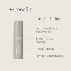 L’ANZA close-up of oil texture highlighting keratin and Abyssinian oil for smooth shine