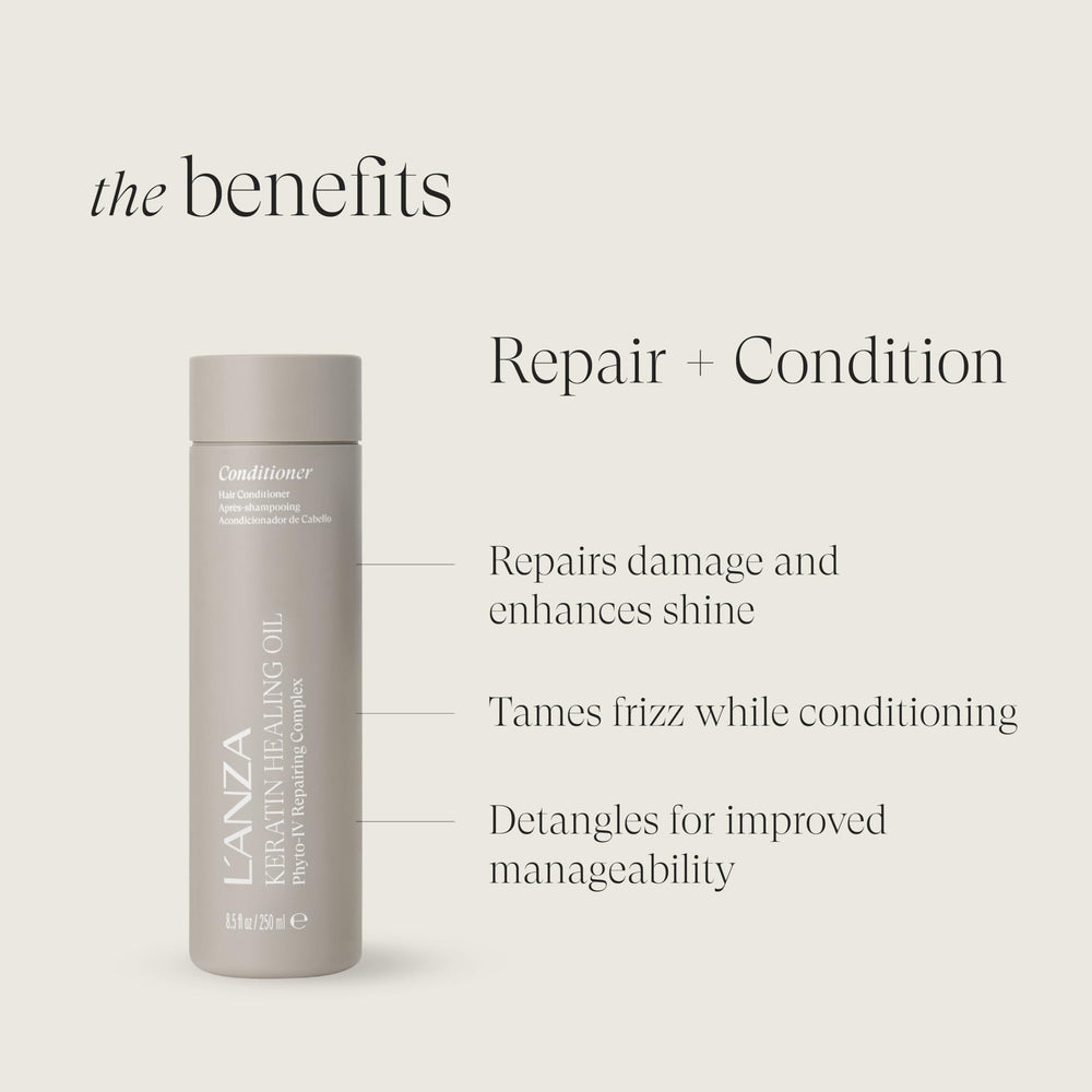 L’ANZA conditioner texture pouring to show lightweight hydration