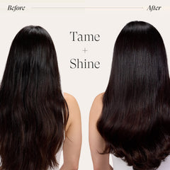 L’ANZA applied on straight hair model showing frizz control and polished finish benefit