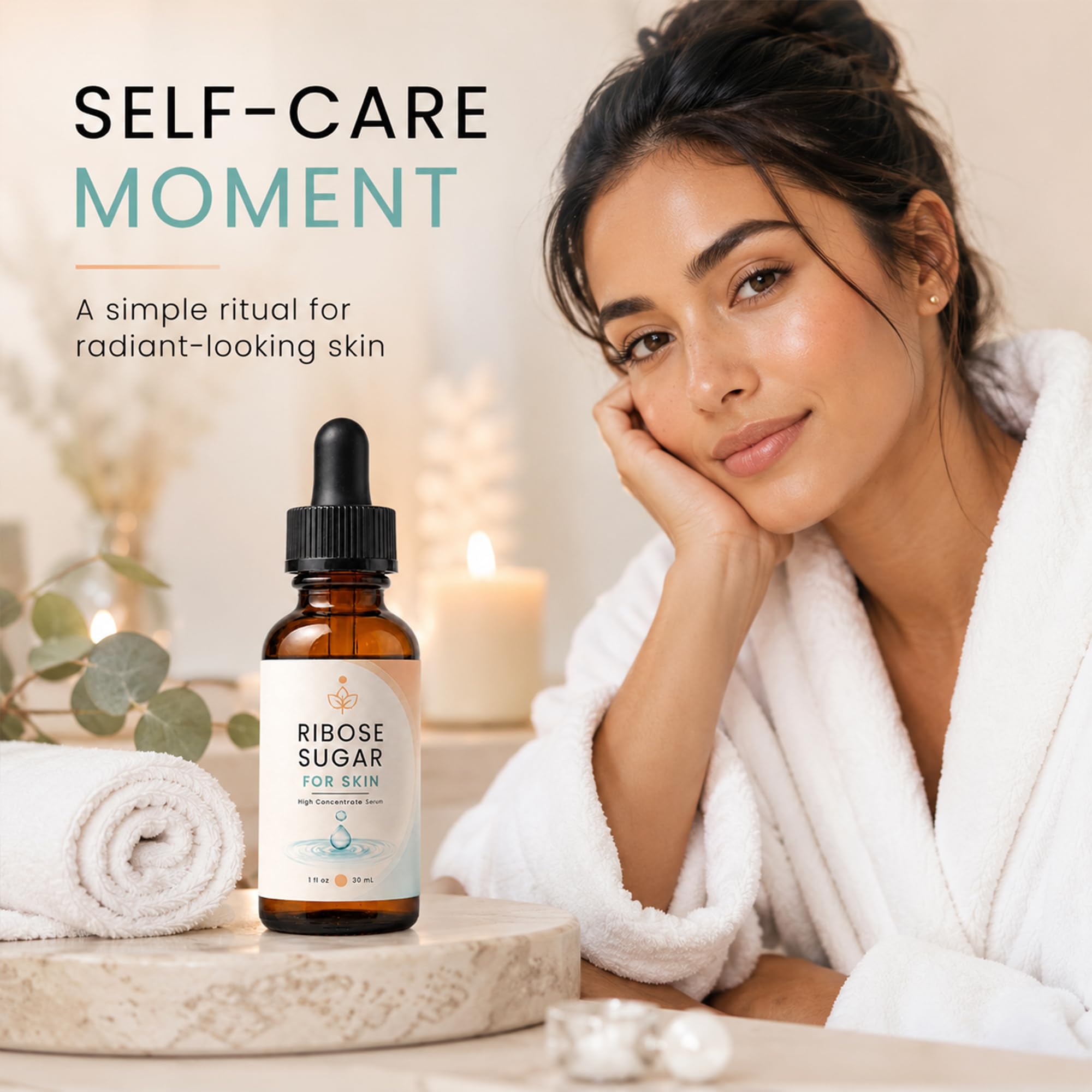 Laré Naturals applying serum to model face demonstrating easy absorption