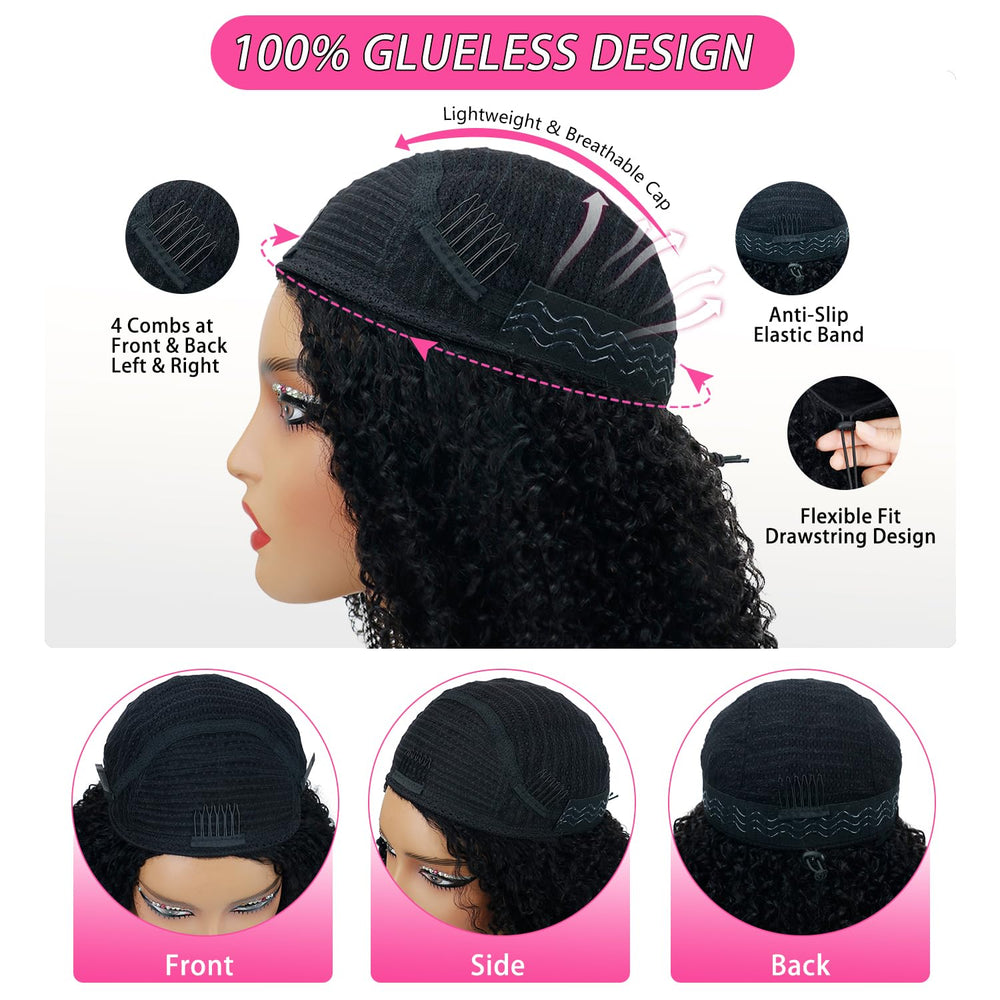 Larhali side profile on model demonstrating natural hairline and seamless blend