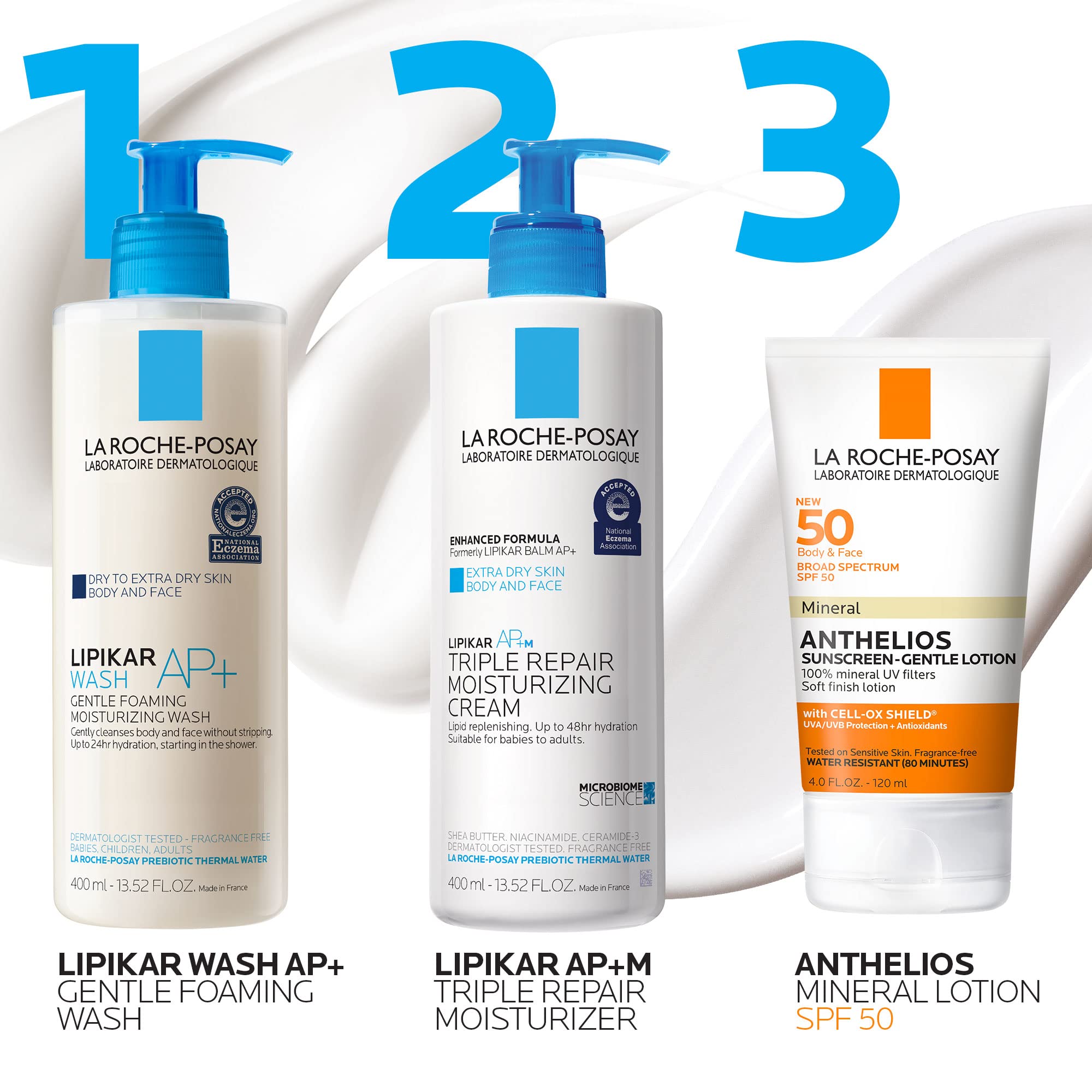 La Roche-Posay bottle in beach setting demonstrating outdoor UV defense