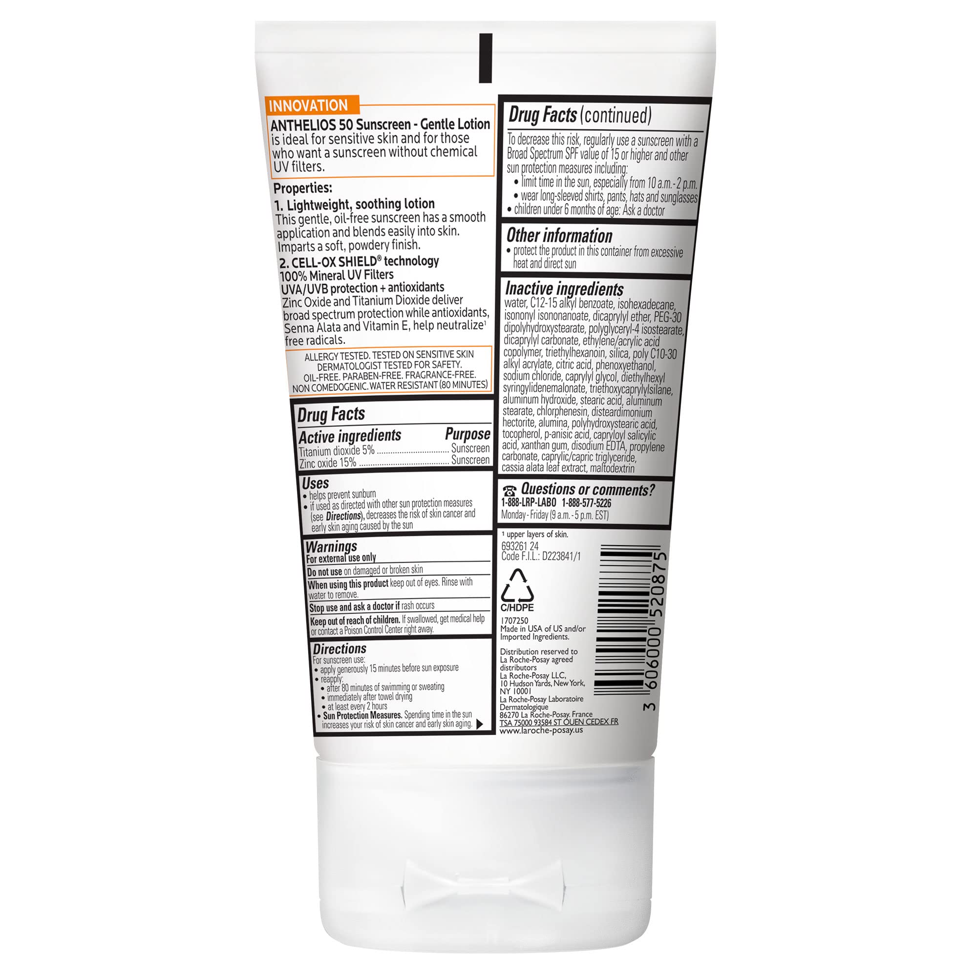 La Roche-Posay lotion texture close-up demonstrating smooth, non-greasy finish