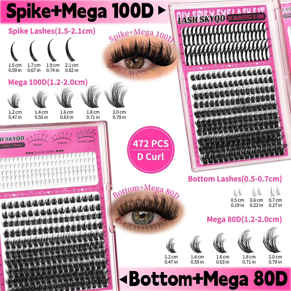 LASH SKYQD spiky individual lashes adding definition and separation