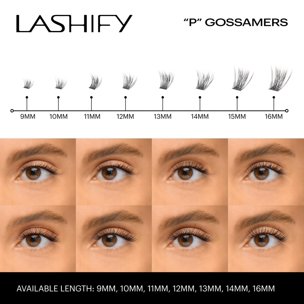 Lashify Plushy side profile on a model eye demonstrating subtle lift