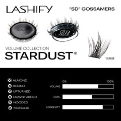 Lashify view of spiked multi-length pattern highlighting layered fullness and base density