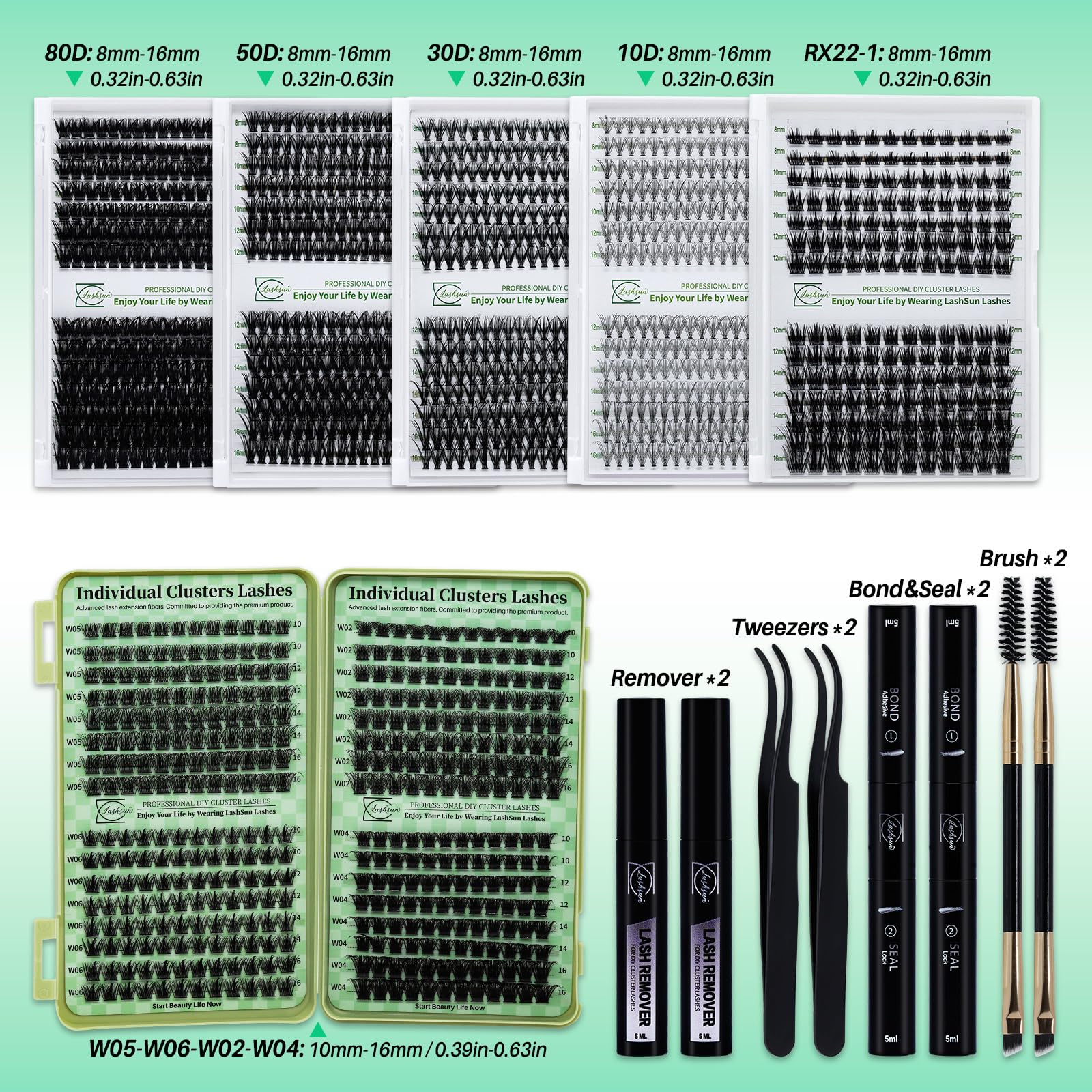 LASHSUN finished lashes on model showing natural, enhanced eye definition