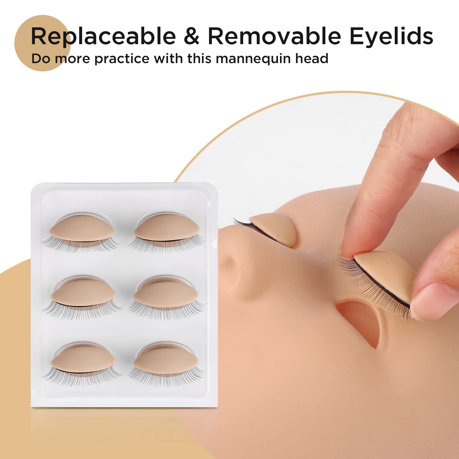 LASHVIEW on a vanity used as a display and practice tool in salon setting