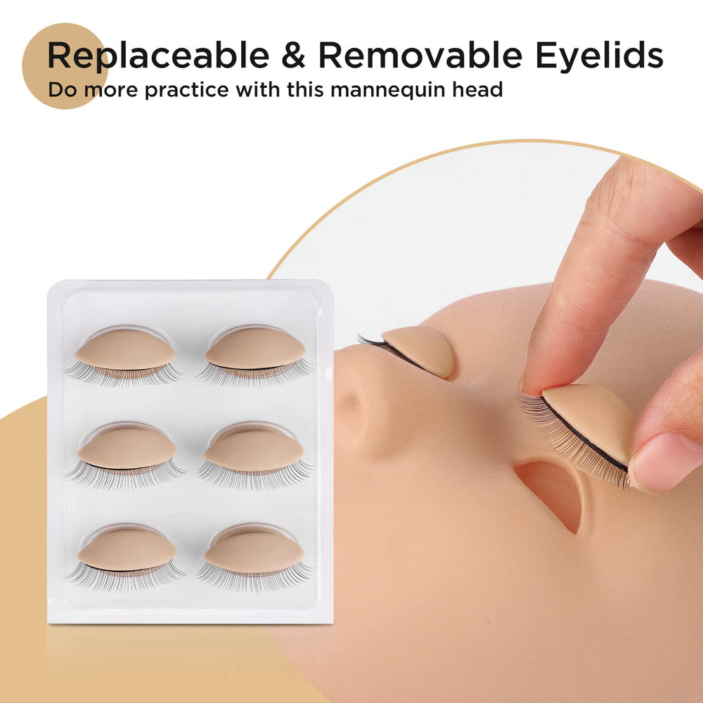 LASHVIEW on a vanity used as a display and practice tool in salon setting