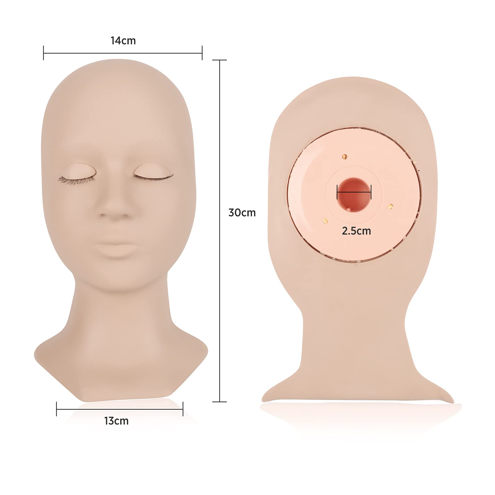 LASHVIEW mannequin held in hand to show scale and portability for training
