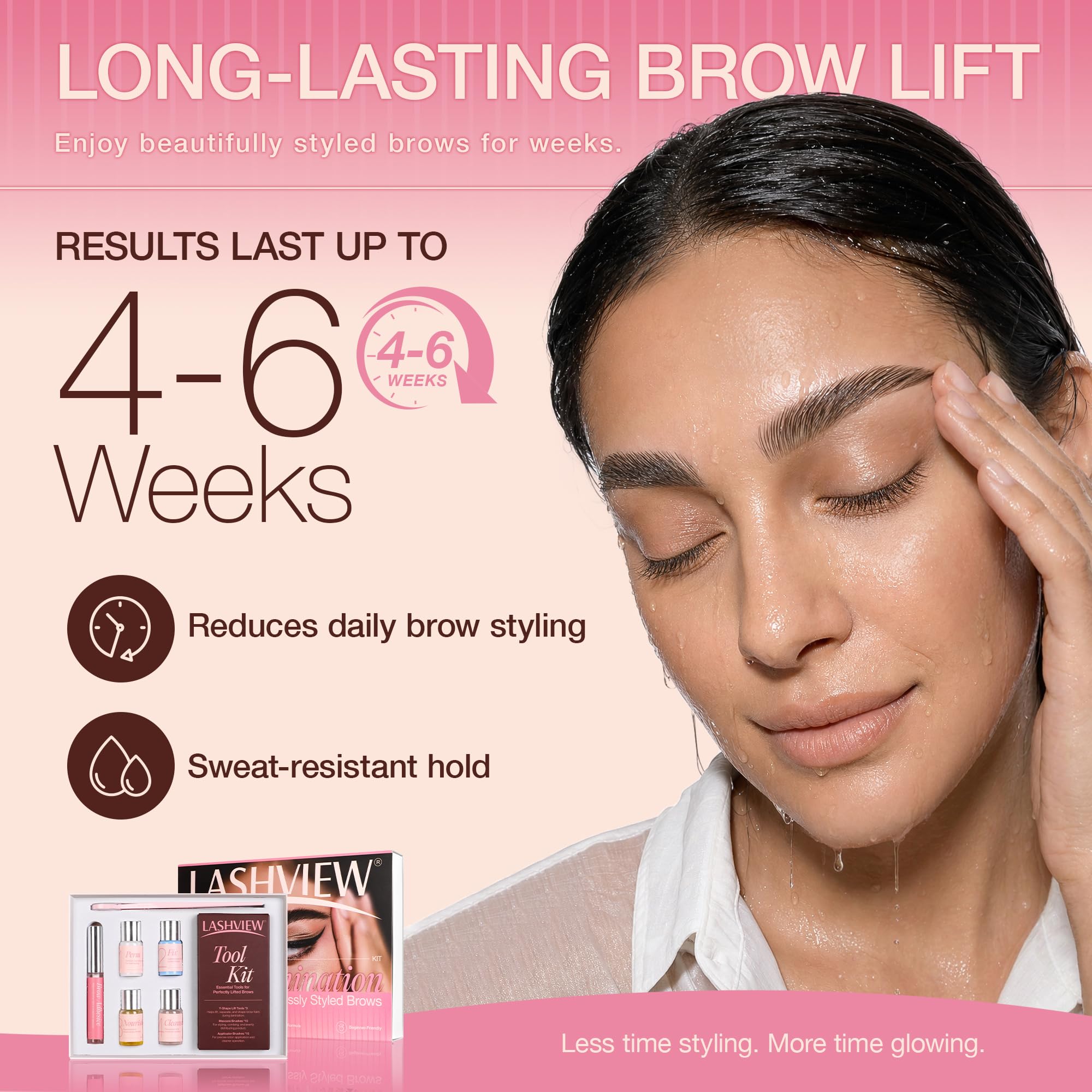 LASHVIEW close-up of applicator brushes highlighting precise control