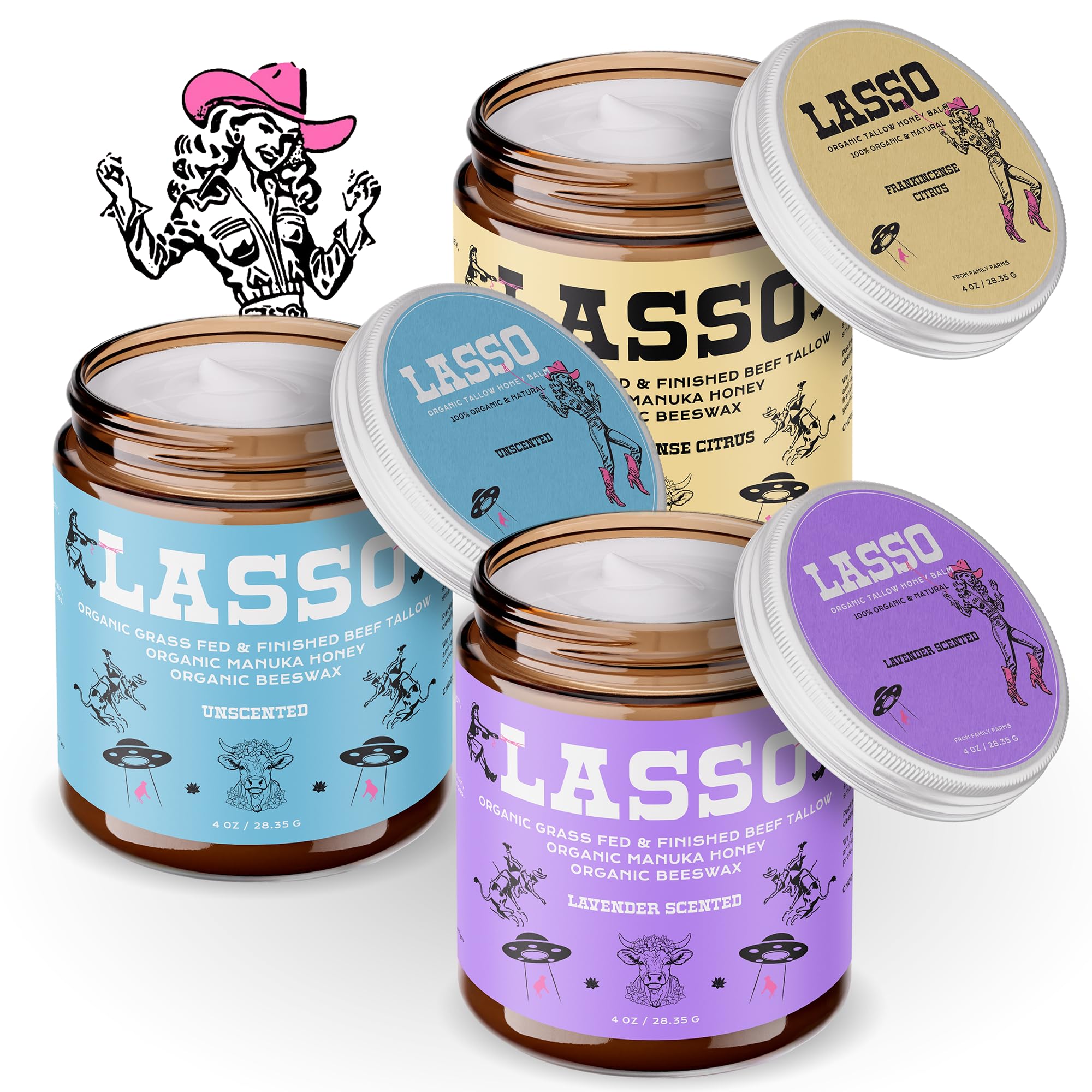 LASSO TALLOW in a bathroom setting suggesting daily routine and lifestyle use