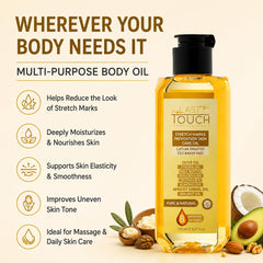 LAST TOUCH label close-up highlighting ingredient list and paraben-free claim