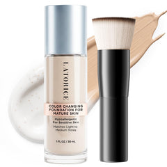 LATORICE front packaging showing foundation bottle and brush for polished finish