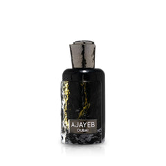 Lattafa Ajayeb Dubai front bottle shot showing elegant design and instant luxury