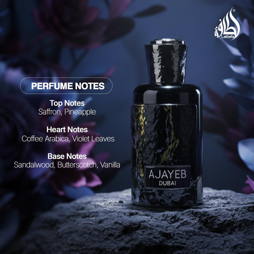 Lattafa Ajayeb Dubai spray action emitting mist for quick application benefit