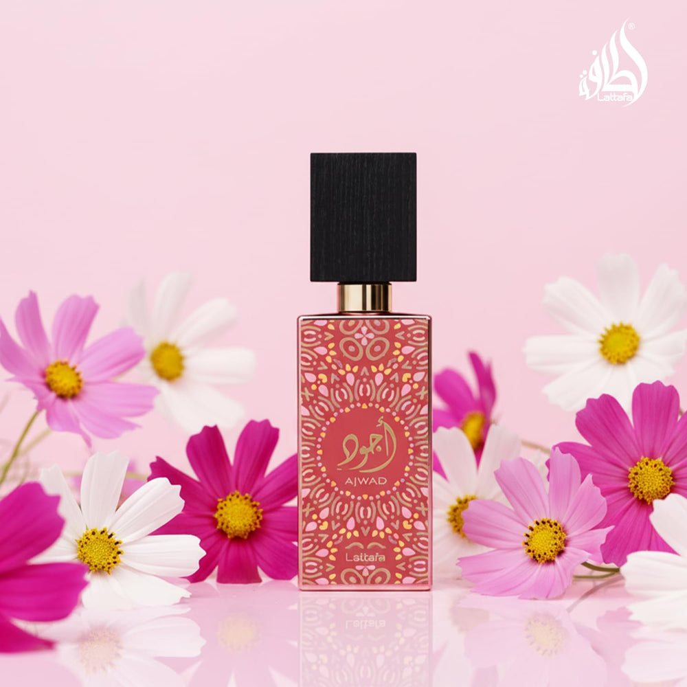 Lattafa Ajwad Pink to Pink boxed packaging presentation suitable for gifting