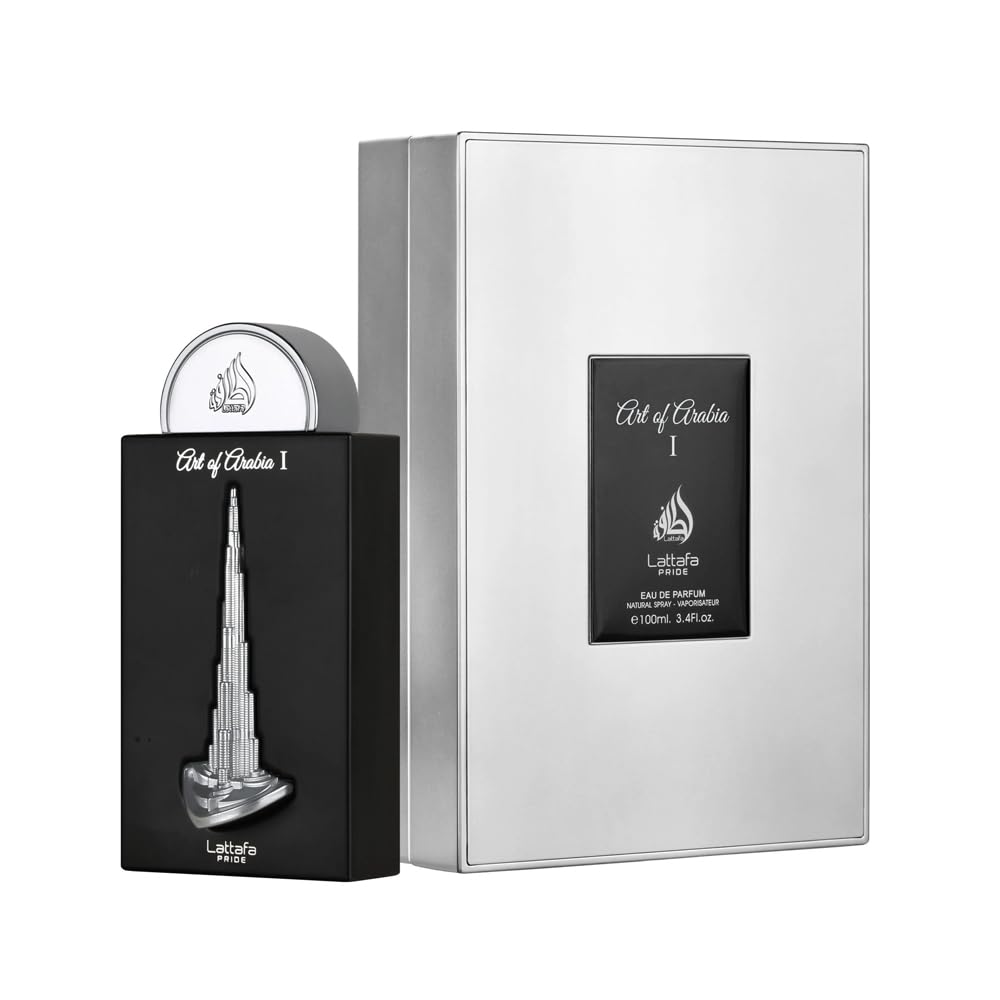 Lattafa boxed packaging showcasing Art of Arabia I and protection for shipping