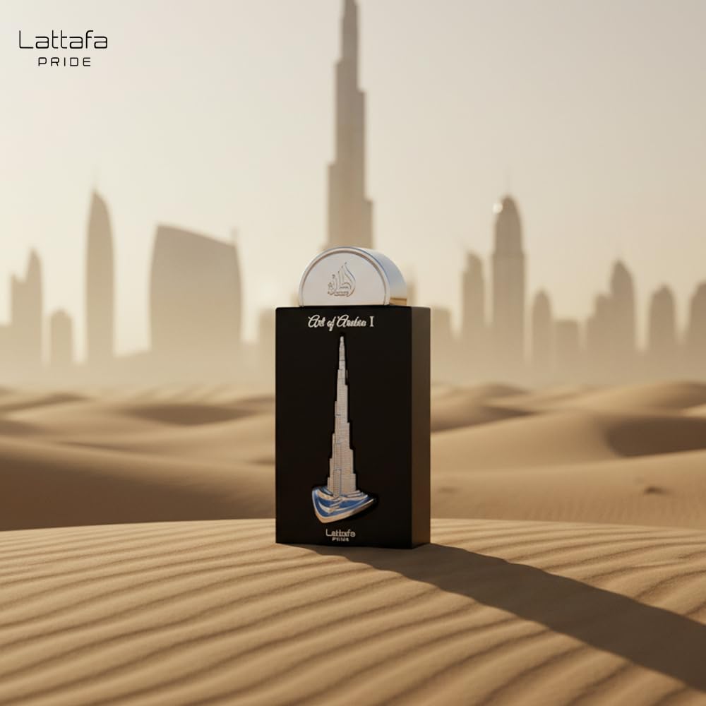 Lattafa fine mist emerging from atomizer demonstrating soft application and longevity