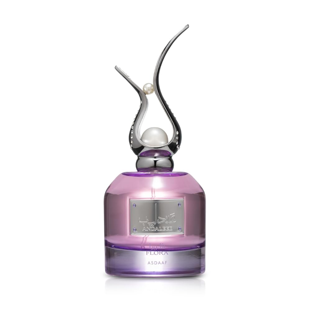 Lattafa Asdaaf Andaleeb Flora front bottle showing elegant label and size