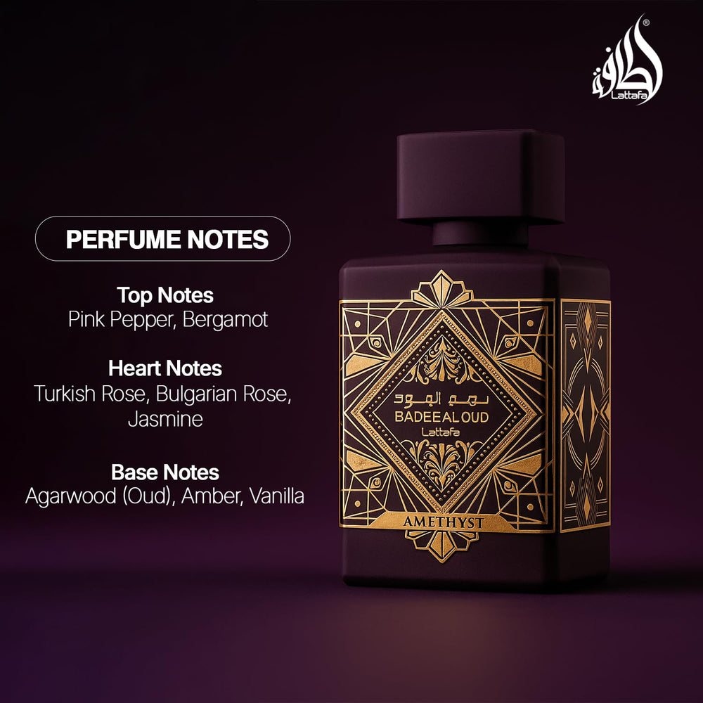 Lattafa box label with product name and clear ingredient cues