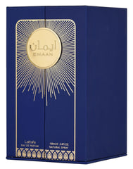 Lattafa Emaan nozzle close-up demonstrating precise spray and control