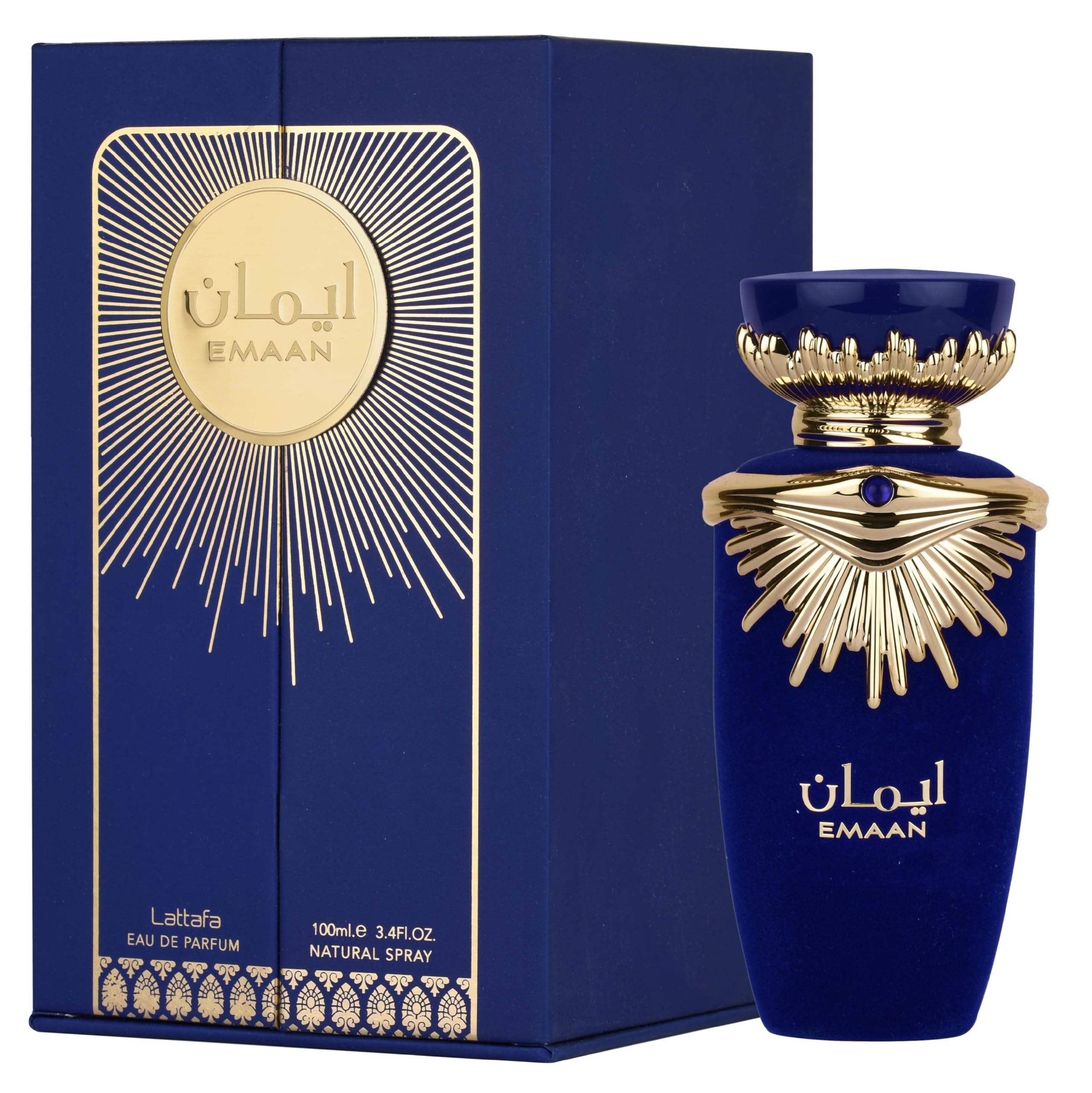 Lattafa Emaan boxed packaging highlighting product protection and gift-ready look