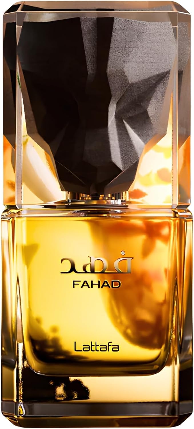 Lattafa Fahad front bottle showing elegant design and bold masculine presence