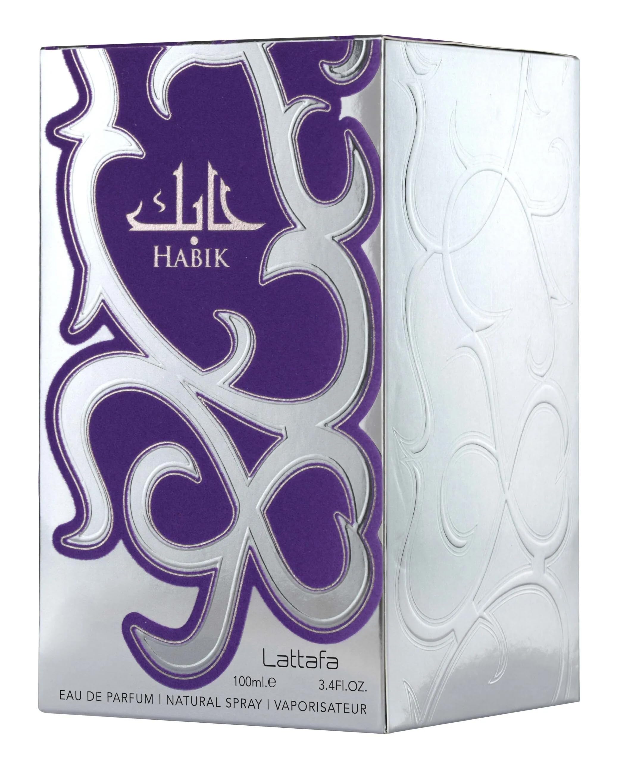 Lattafa Habik cap close-up with brand detail for a refined presentation benefit