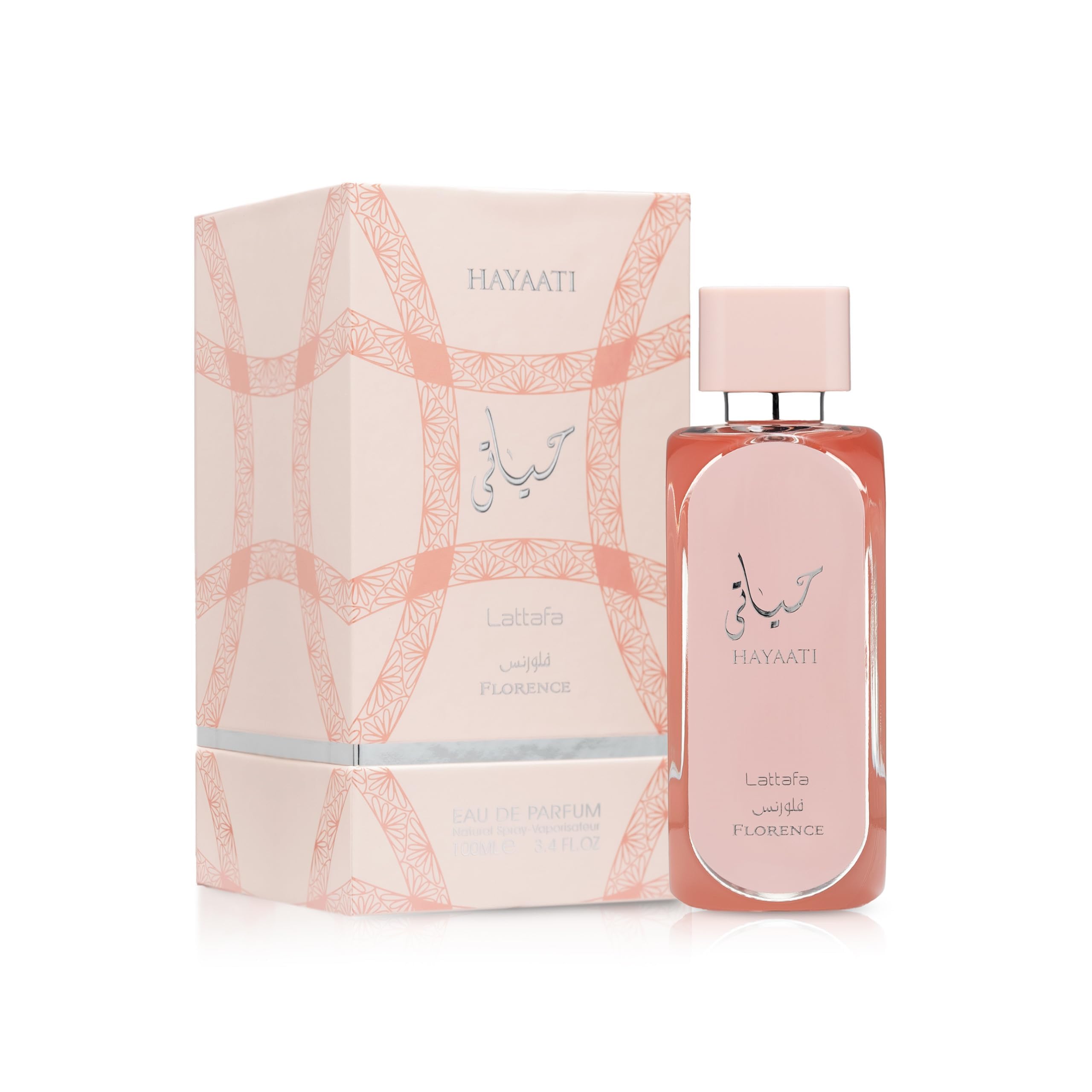 Lattafa Hayaati Florence being sprayed, illustrating instant fresh fruity burst benefit